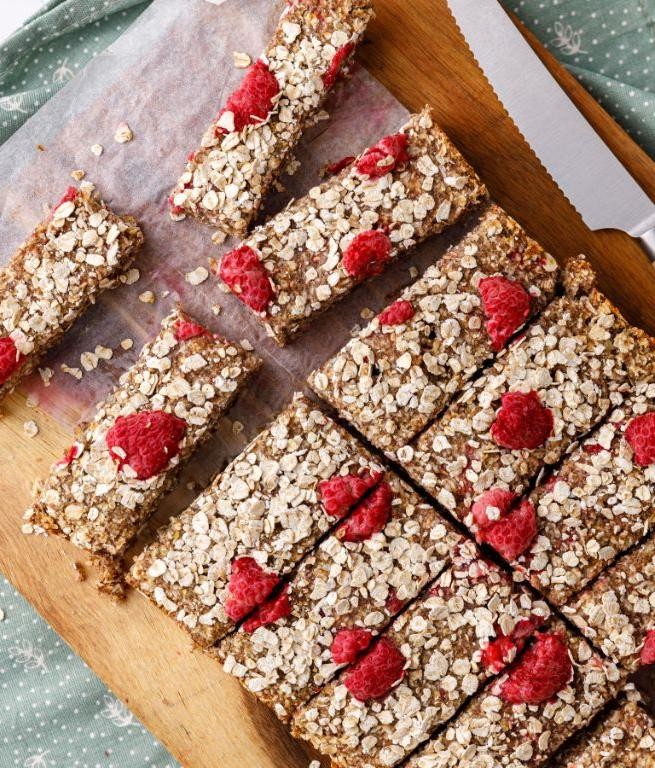 Raspberry Coconut Breakfast Bars