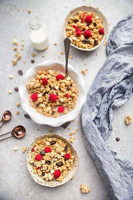 Raspberry Granola Clusters