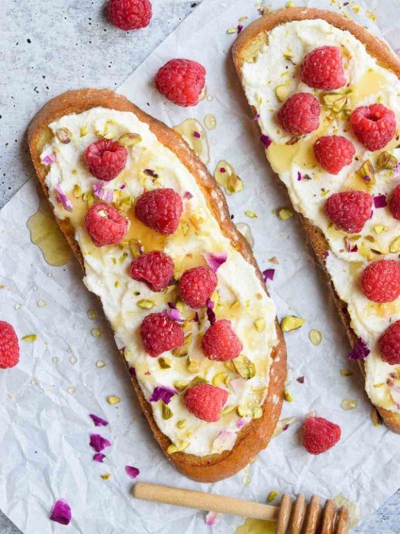 Raspberry Lemon Ricotta Toast