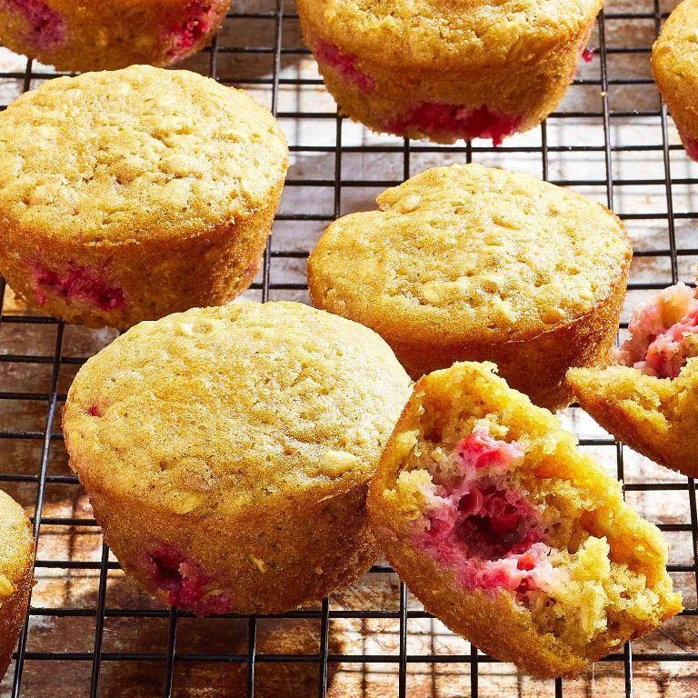Raspberry Oatmeal Muffins