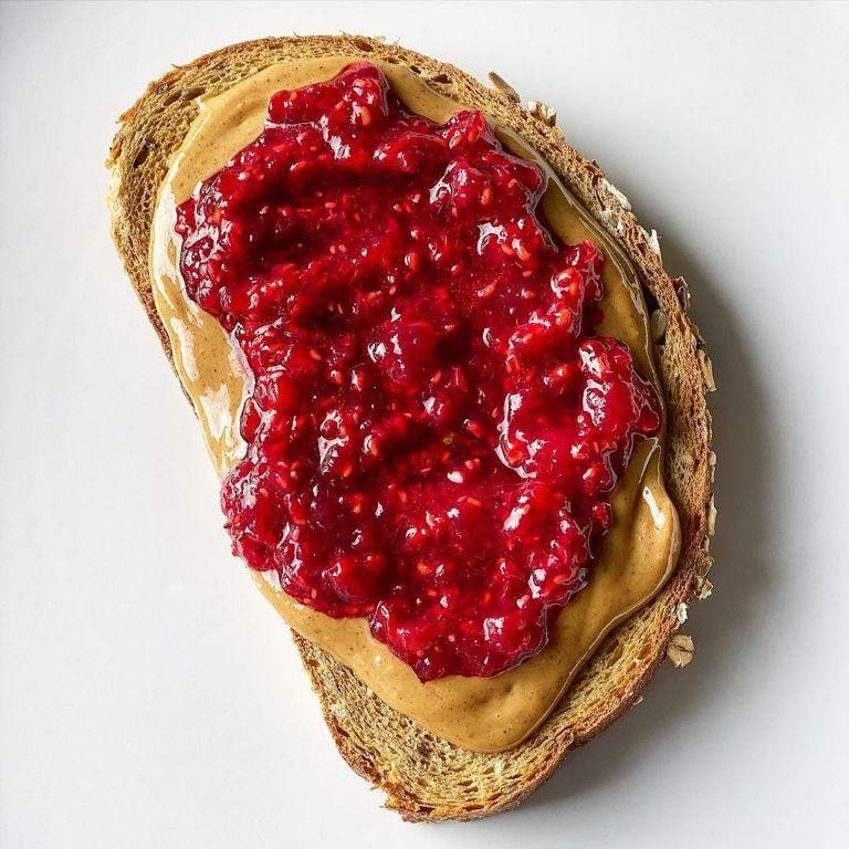 Raspberry Peanut Butter Toast