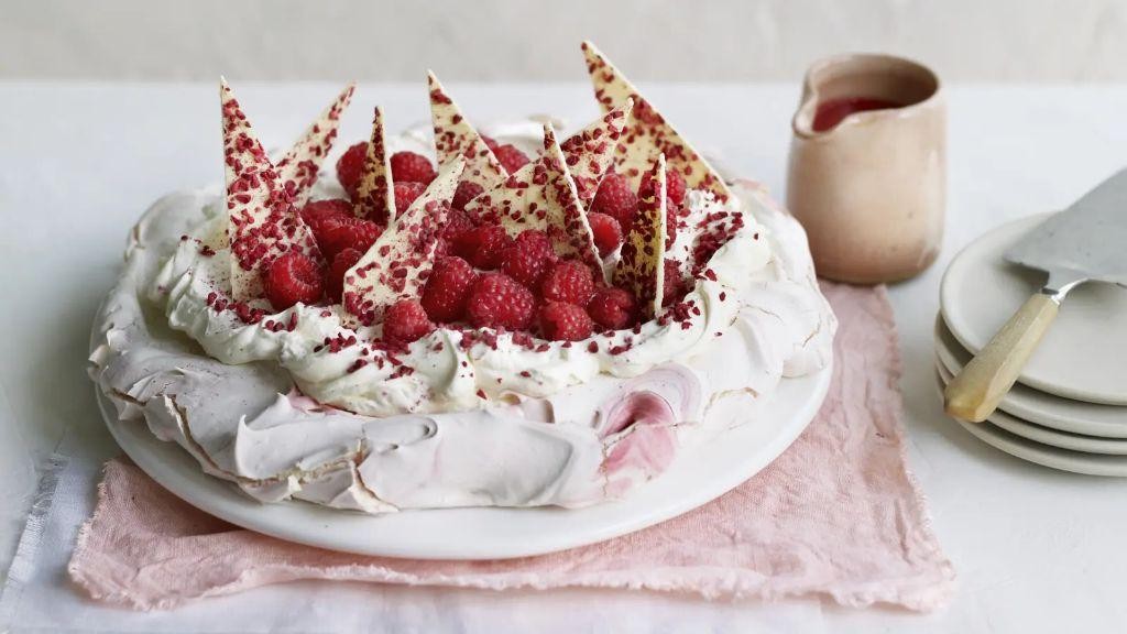 Raspberry and White Chocolate Pavlova