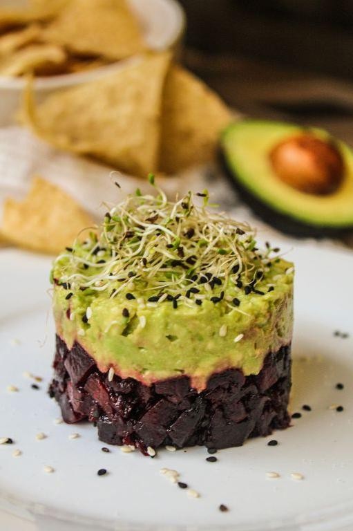 Raw Beet and Avocado Tartare