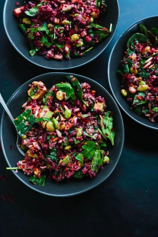 Raw Beet and Quinoa Tabbouleh
