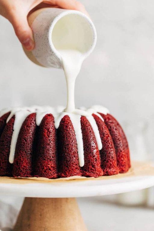 Red Velvet Bundt Cake with Cream Cheese Drizzle