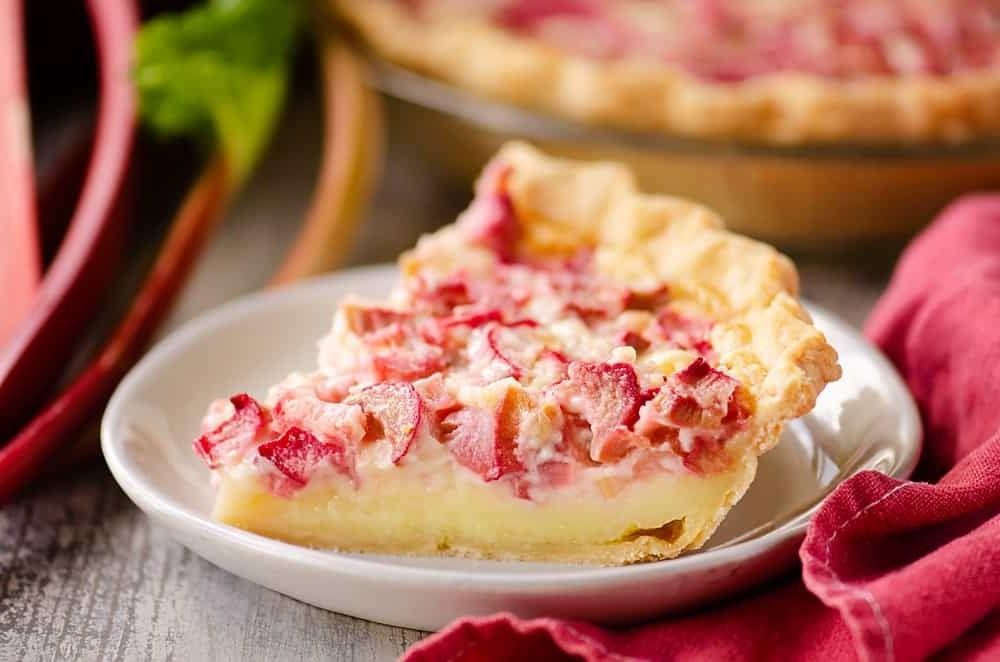 Rhubarb Custard Pie with Cinnamon