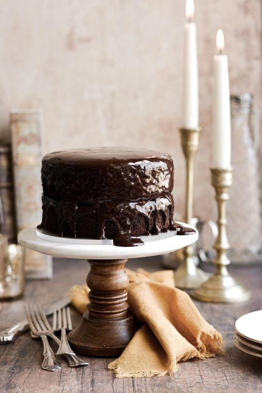 Rich Chocolate Fudge Layer Cake with Ganache Drizzle