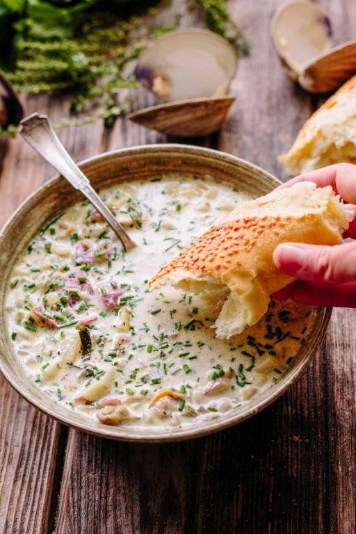 Rich and Creamy Clam Chowder with Heavy Cream