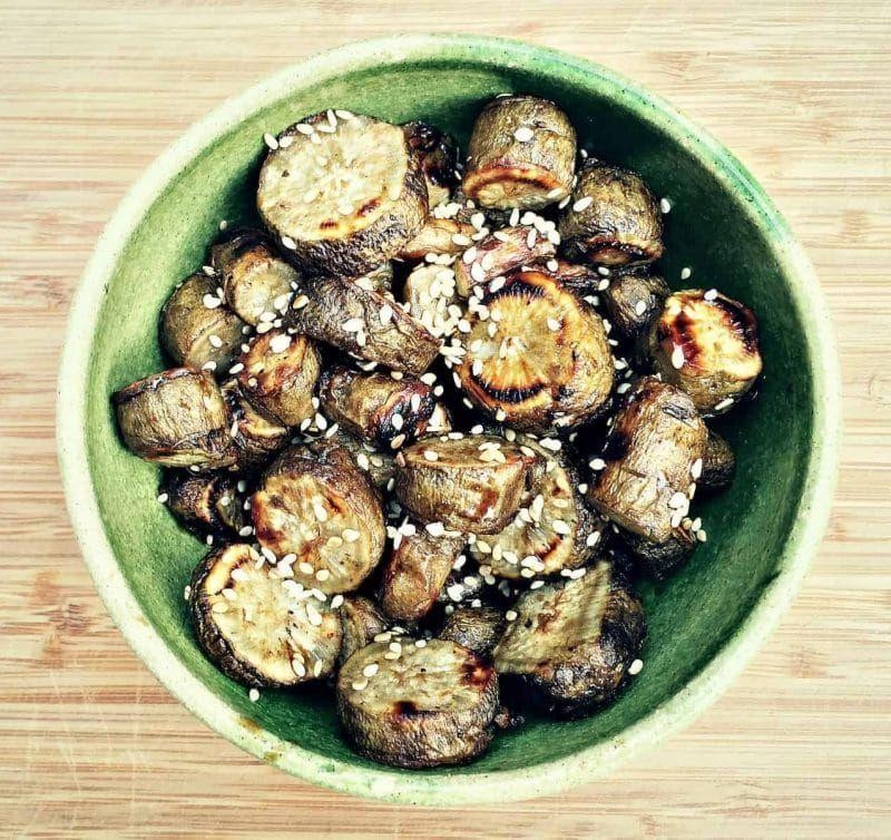 Roasted Burdock Root with Garlic and Herbs