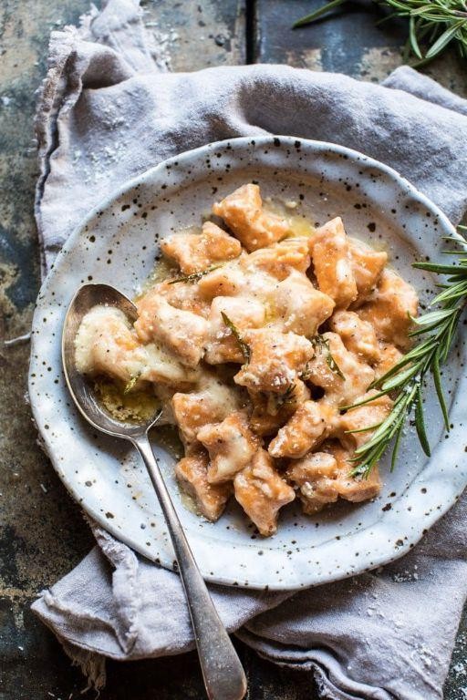 Roasted Garlic and Rosemary Sweet Potato Gnocchi