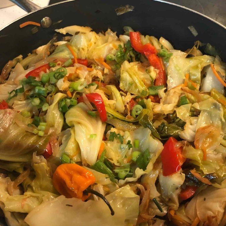 Roasted Jamaican Cabbage with Jerk Seasoning