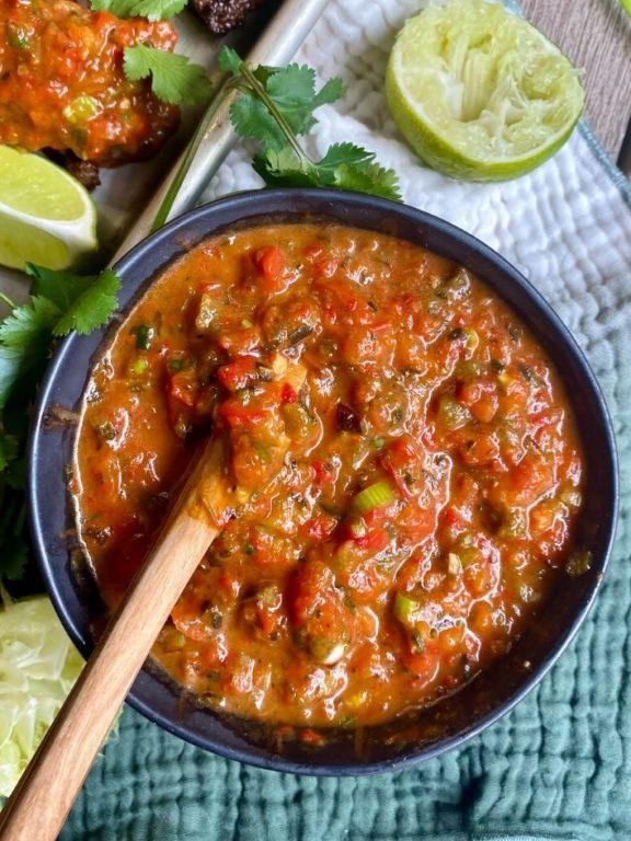 Roasted Pasilla Pepper Salsa