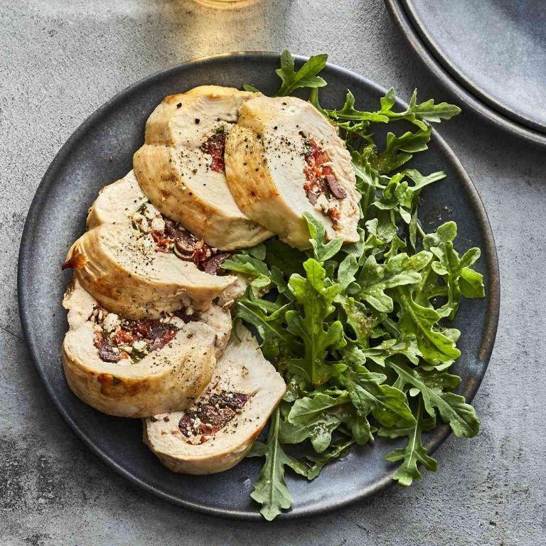 Roasted Pepper and Feta Stuffed Chicken