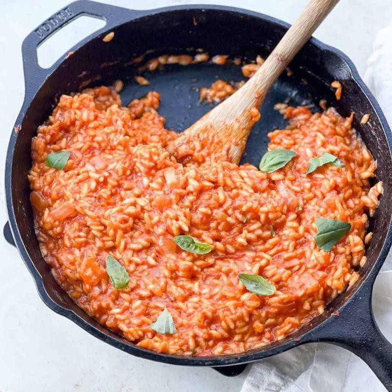 Roasted Red Pepper Chicken Risotto
