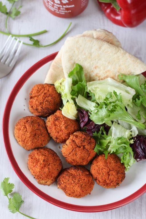 Roasted Red Pepper Falafel