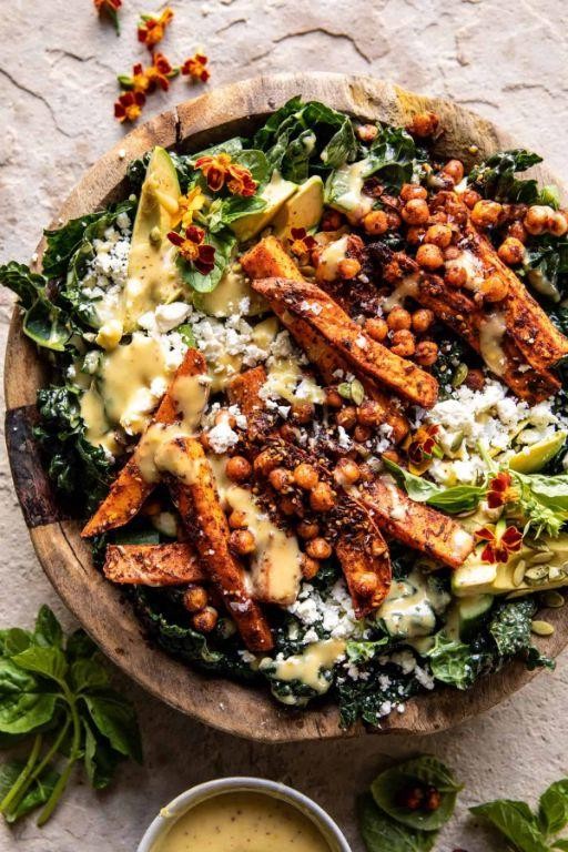 Roasted Sweet Potato and Kale Salad