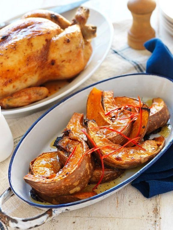 Roasted Sweet Pumpkin with Honey Glaze