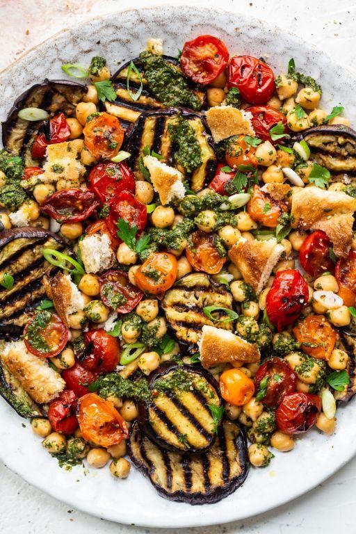 Roasted Vegetable and Chickpea Salad
