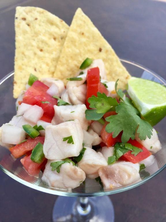 Rock Cod Ceviche with Lime and Cilantro