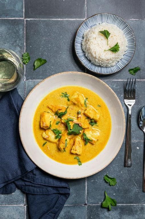 Rock Cod Curry with Coconut Milk