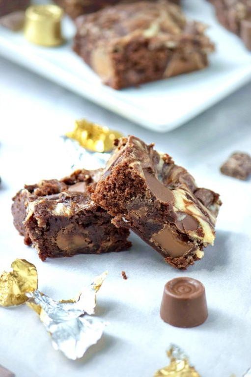 Rolo Cheesecake Brownies