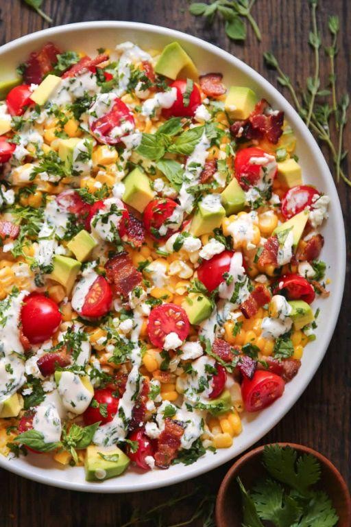 Roma Tomato and Corn Salad with Lime Dressing