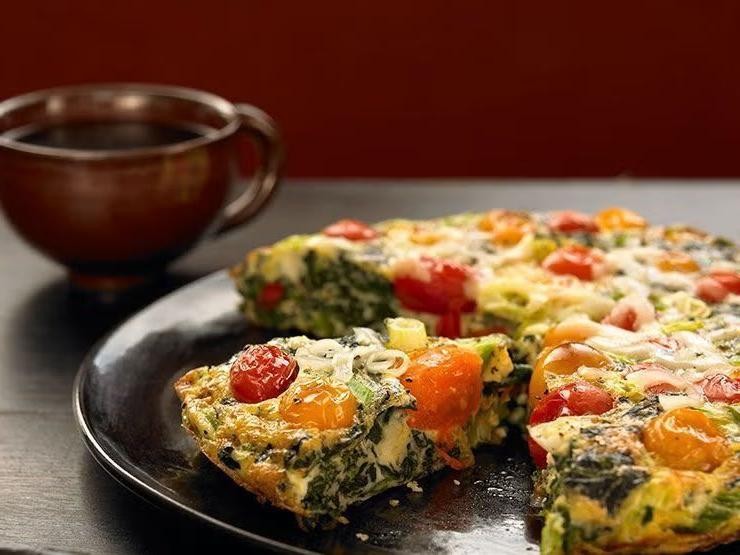 Roma Tomato and Spinach Frittata