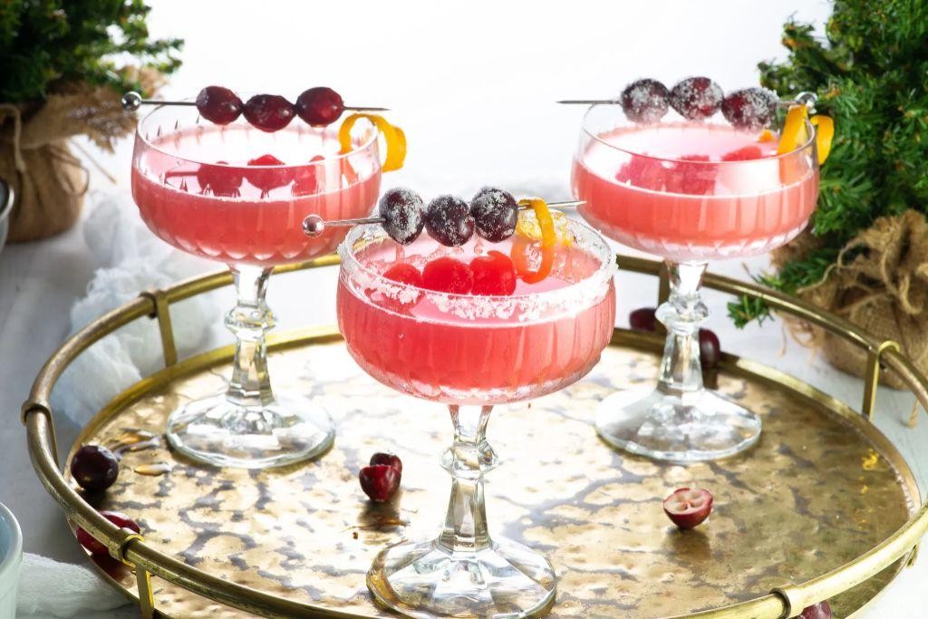 Rosemary Cranberry Fizz Punch