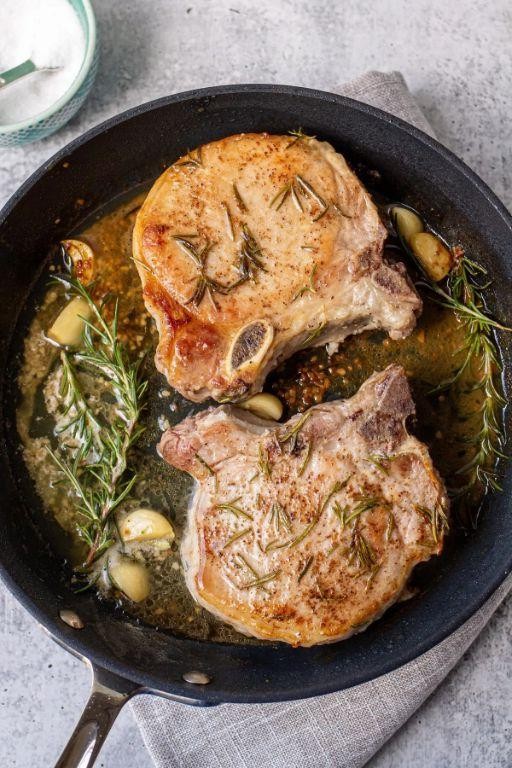 Rosemary and Thyme Infused Pork Chops