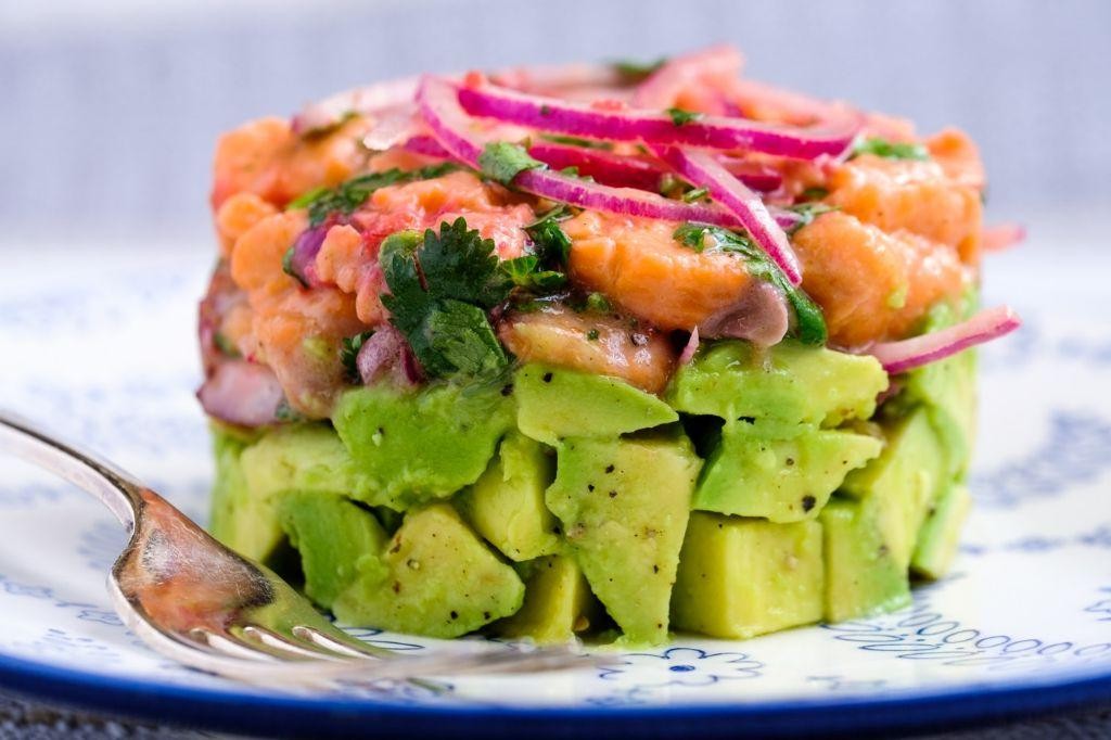 Salmon Tartare with Avocado and Lime