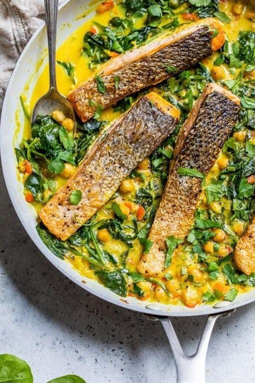 Salmon and Chickpea Curry