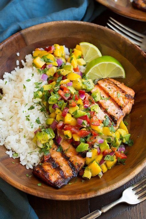 Salmon with Mango Salsa