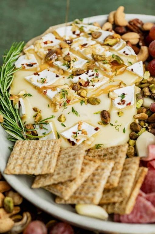 Salt Block Baked Brie with Honey