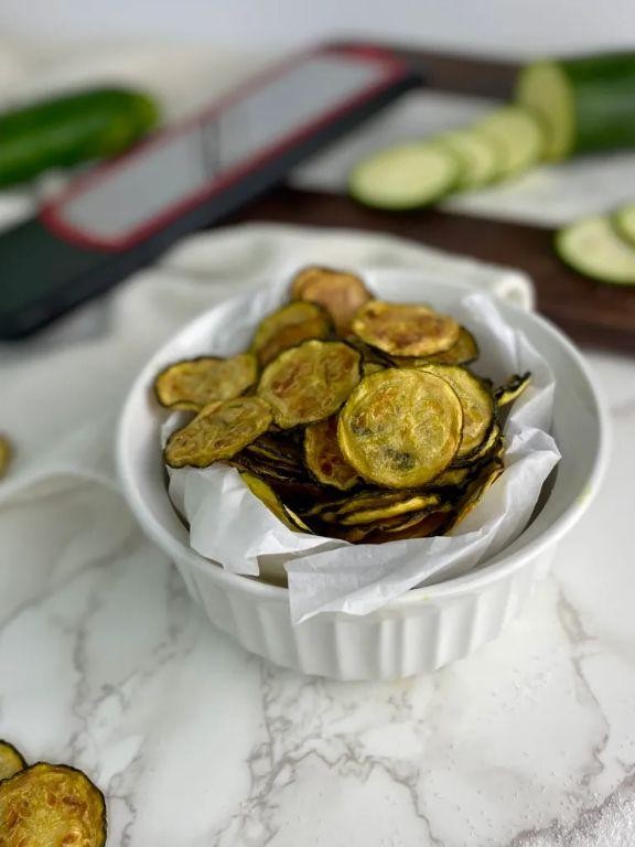Salt and Vinegar Zucchini Chips