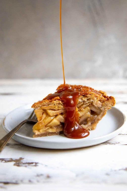 Salted Caramel Crown Apple Pie