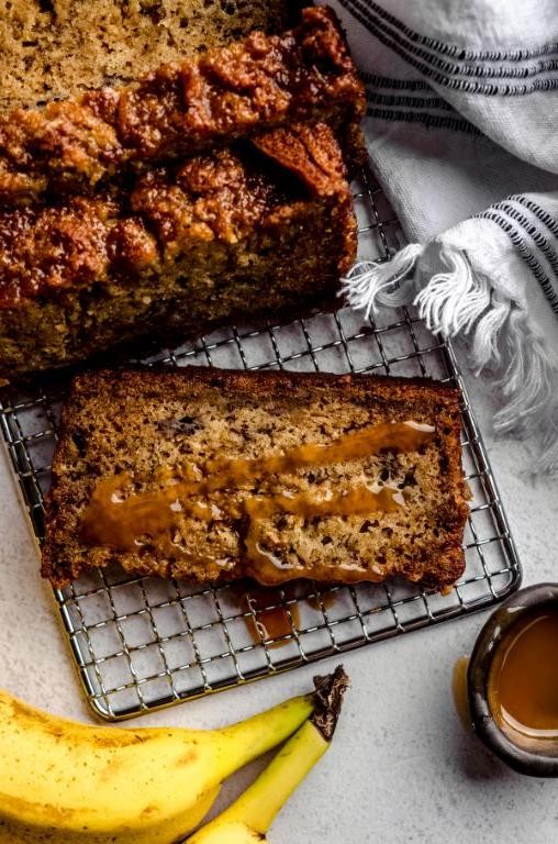 Salted Caramel Crown Banana Bread