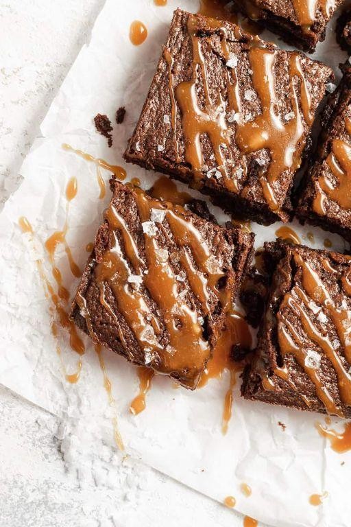 Salted Caramel Crown Brownies