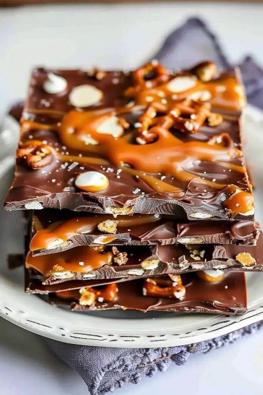 Salted Caramel Crown Chocolate Bark