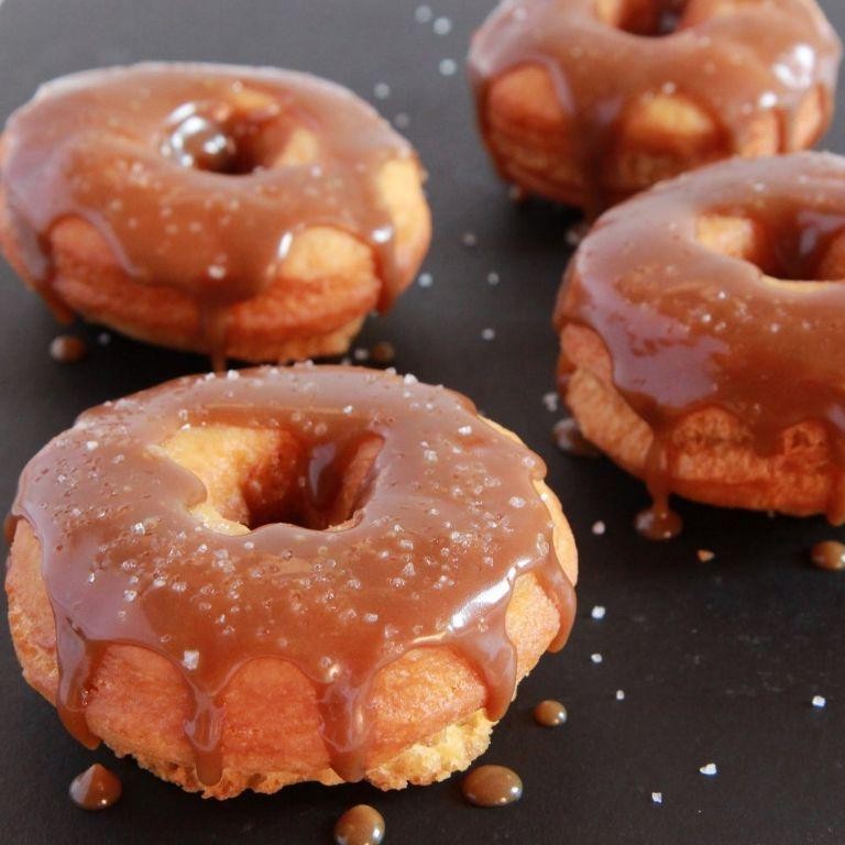 Salted Caramel Crown Donuts