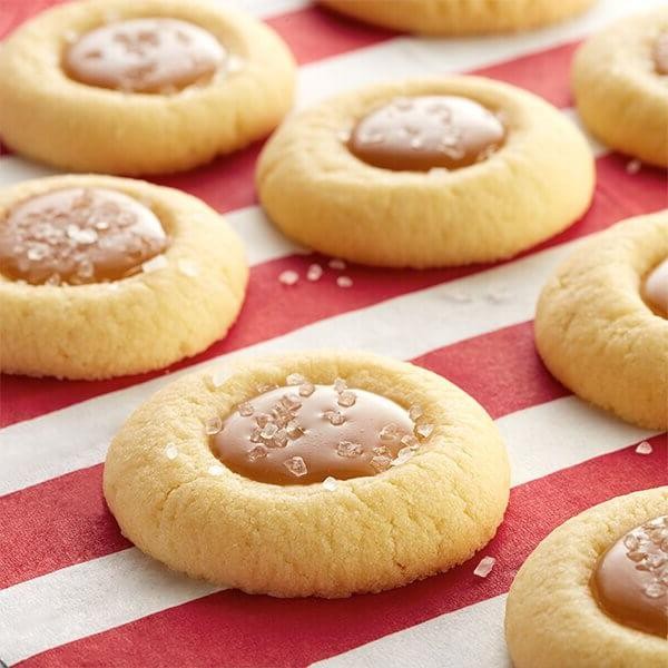 Salted Caramel Thumbprint Cookies