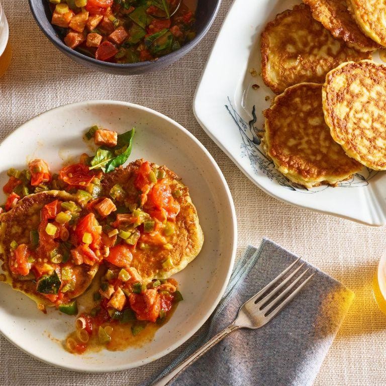 Savory Ham and Rice Pancakes