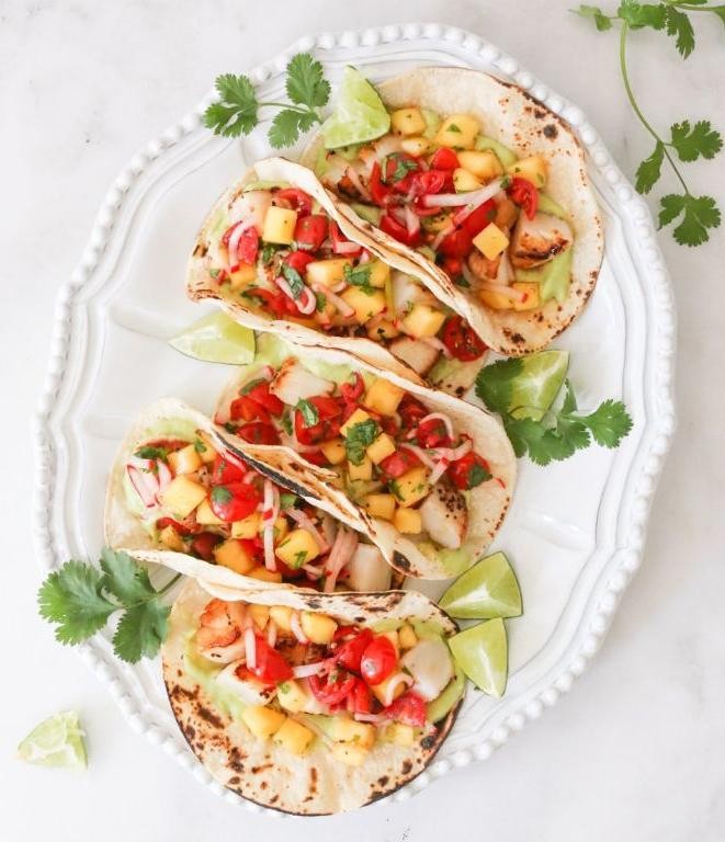 Scallop Tacos with Mango Salsa