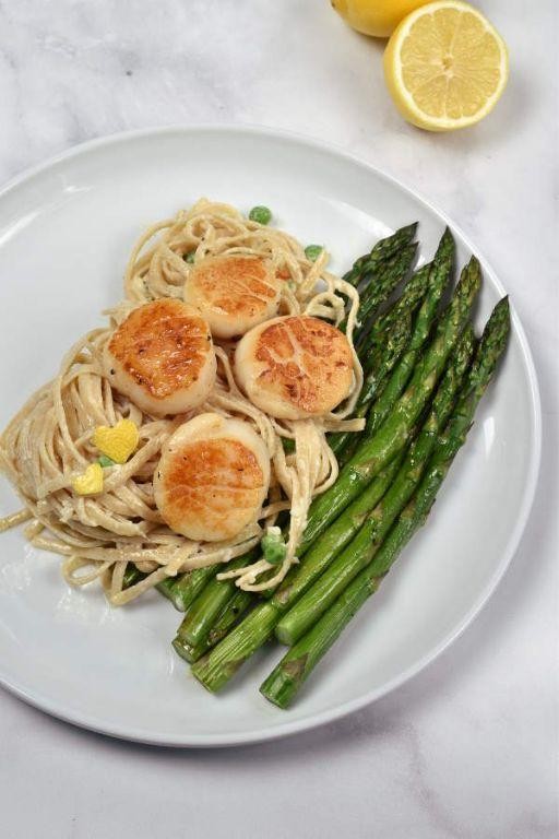 Scallop and Asparagus Pappardelle