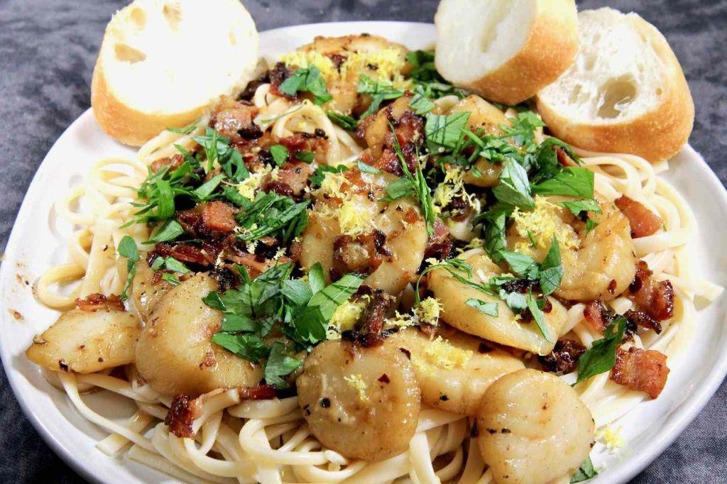 Scallop and Bacon Pasta