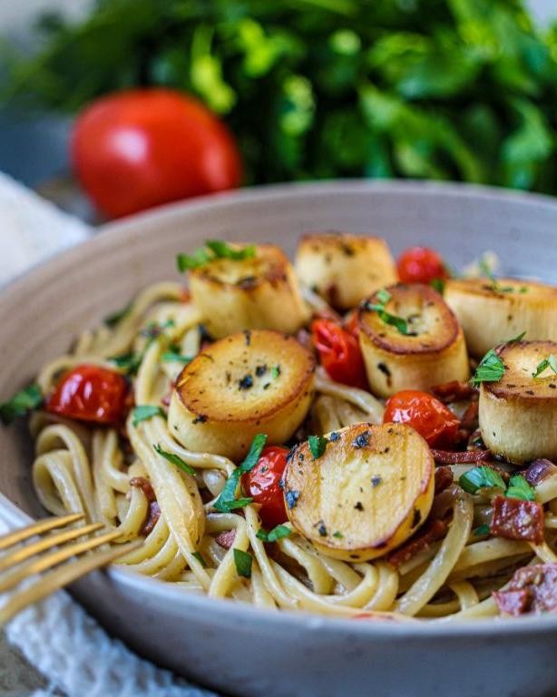 Scallop and Mushroom Carbonara