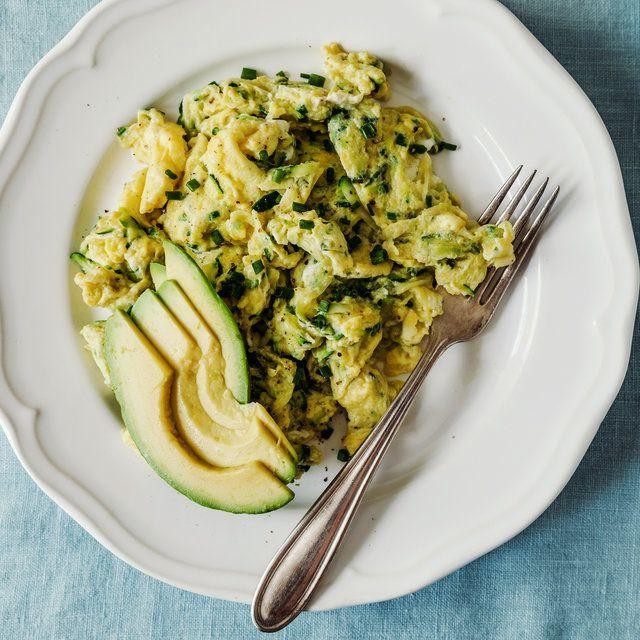 Scrambled Eggs with Sautéed Zucchini