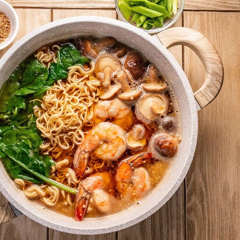 Seafood Ramen with Shrimp and Clams