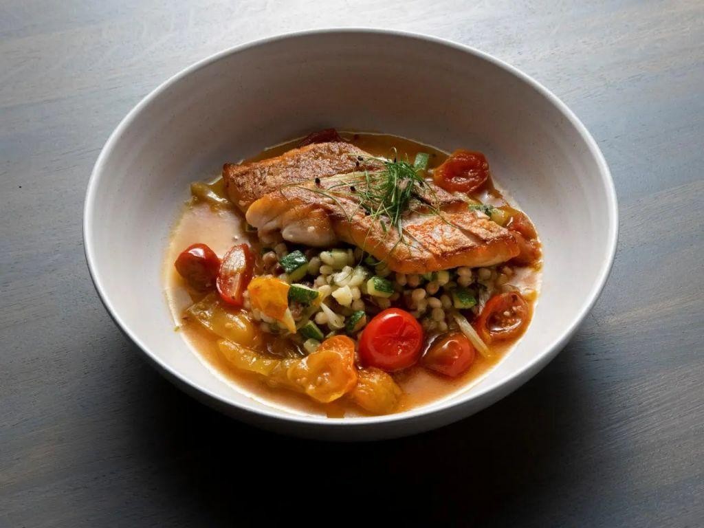 Seared Red Snapper with Tomato Coulis