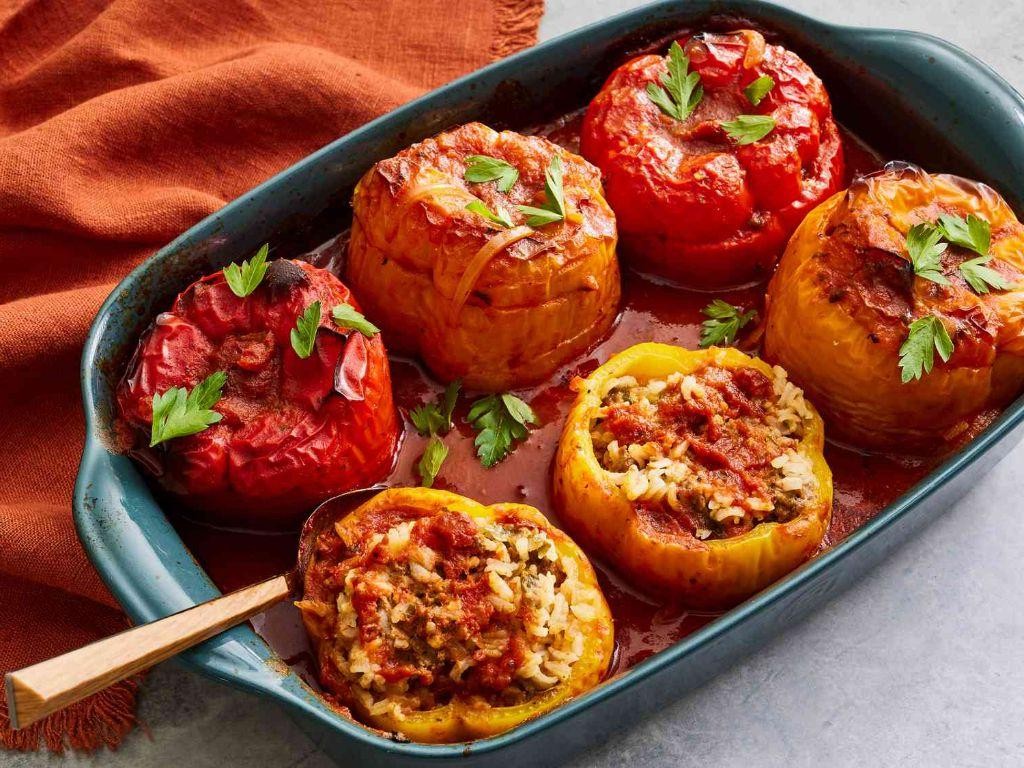 Semi-Homemade Stuffed Peppers with Pre-Cooked Rice