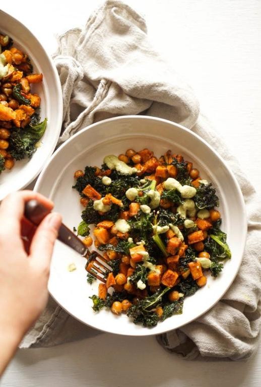 Sheet Pan Spicy Chickpeas and Kale